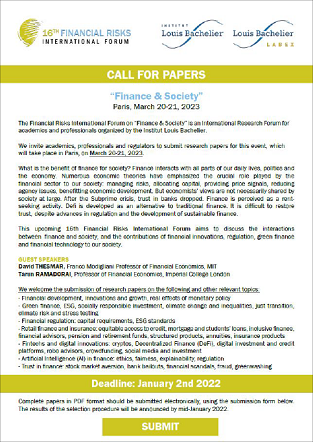 Call for papers Risks Forum 2023