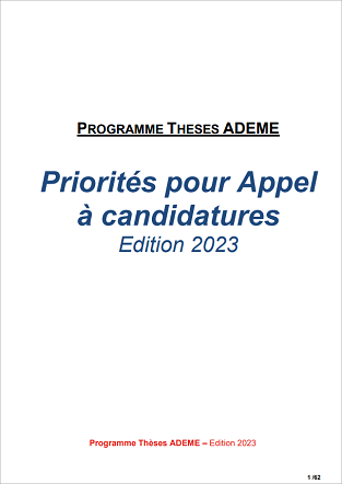 Call for applications ADEME 2023 (FR)