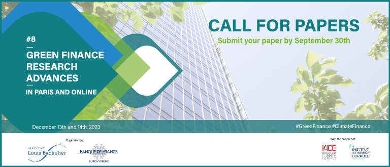Appel à papiers pour la 8e édition de la conférence “Green Finance Research Advances”